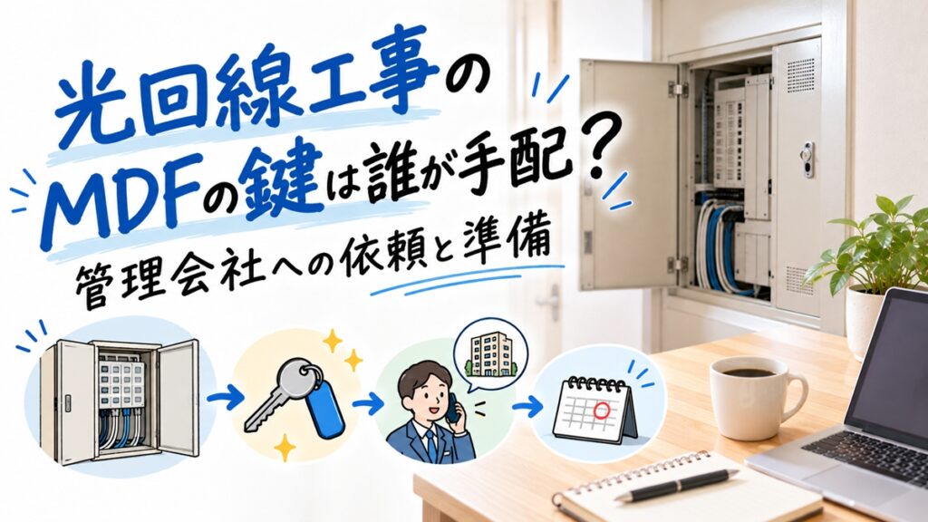 光回線工事のMDFの鍵は誰が手配？管理会社への依頼と準備