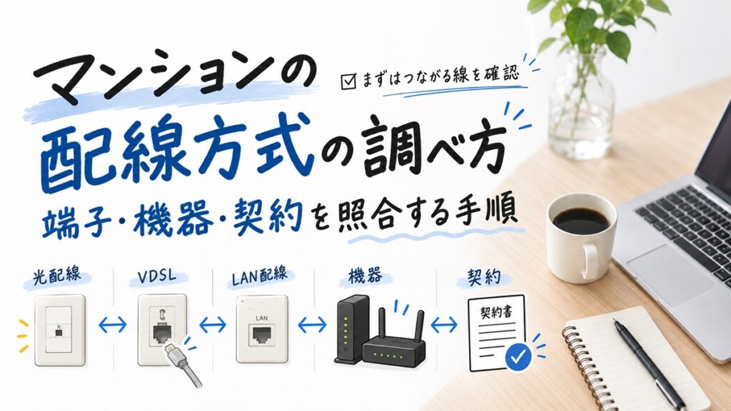 マンションの配線方式の調べ方｜端子・機器・契約を照合する手順