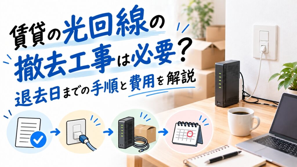 賃貸の光回線の撤去工事は必要？退去日までの手順と費用を解説